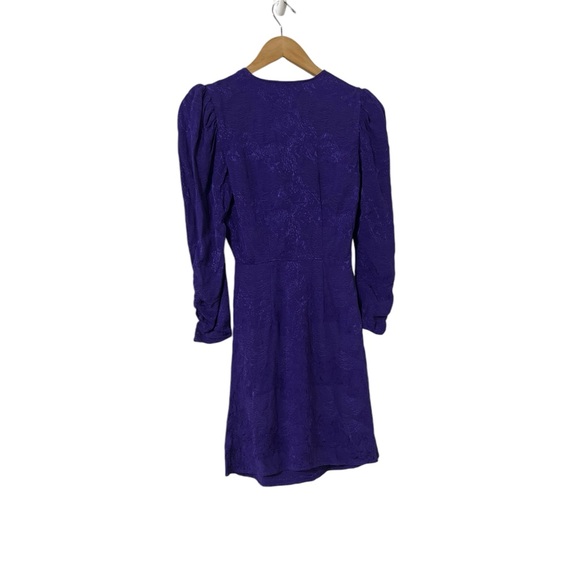 & OTHER STORIES Purple Jacquard Wrap Dress - Picture 9 of 10
